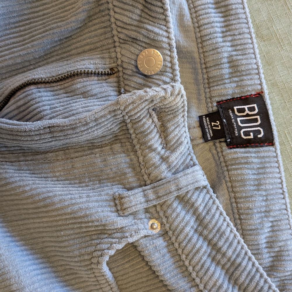 Urban Outfitters Light Gray Corduroy Trousers